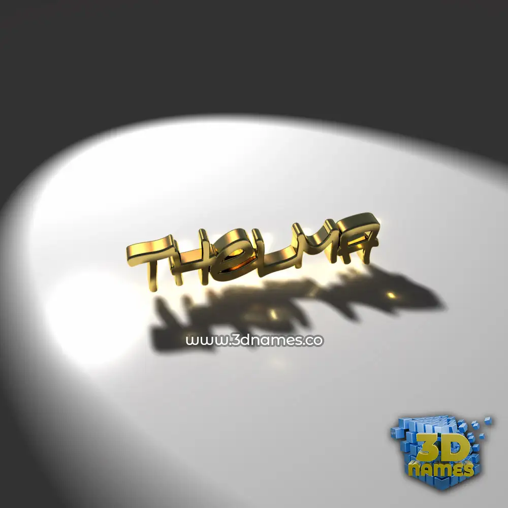 thelma in Gold Shine style - 3D name wallpaper