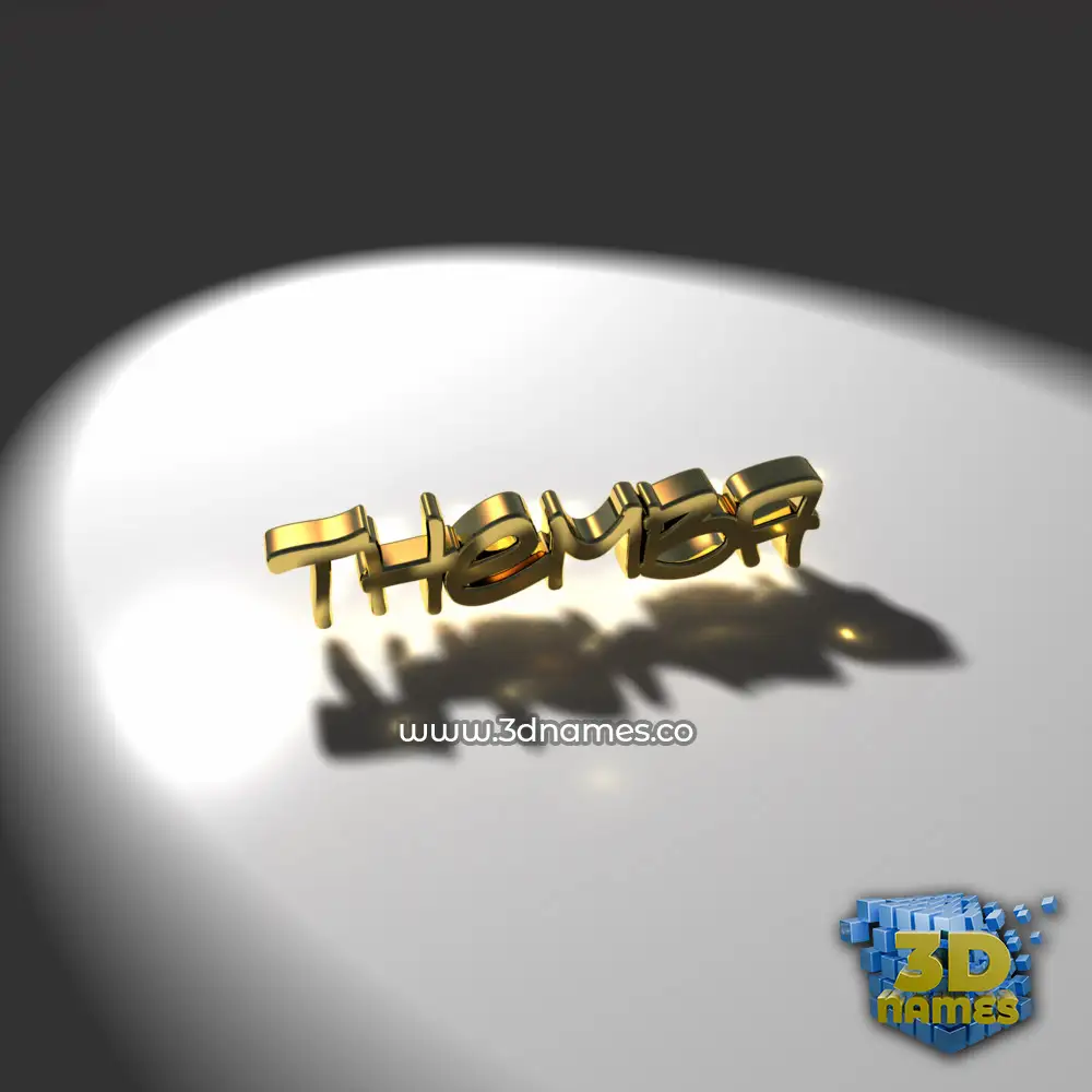 themba in Gold Shine style - 3D name wallpaper