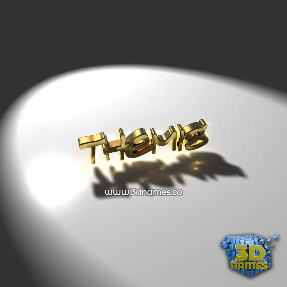 themis in Gold Shine style - 3D name wallpaper