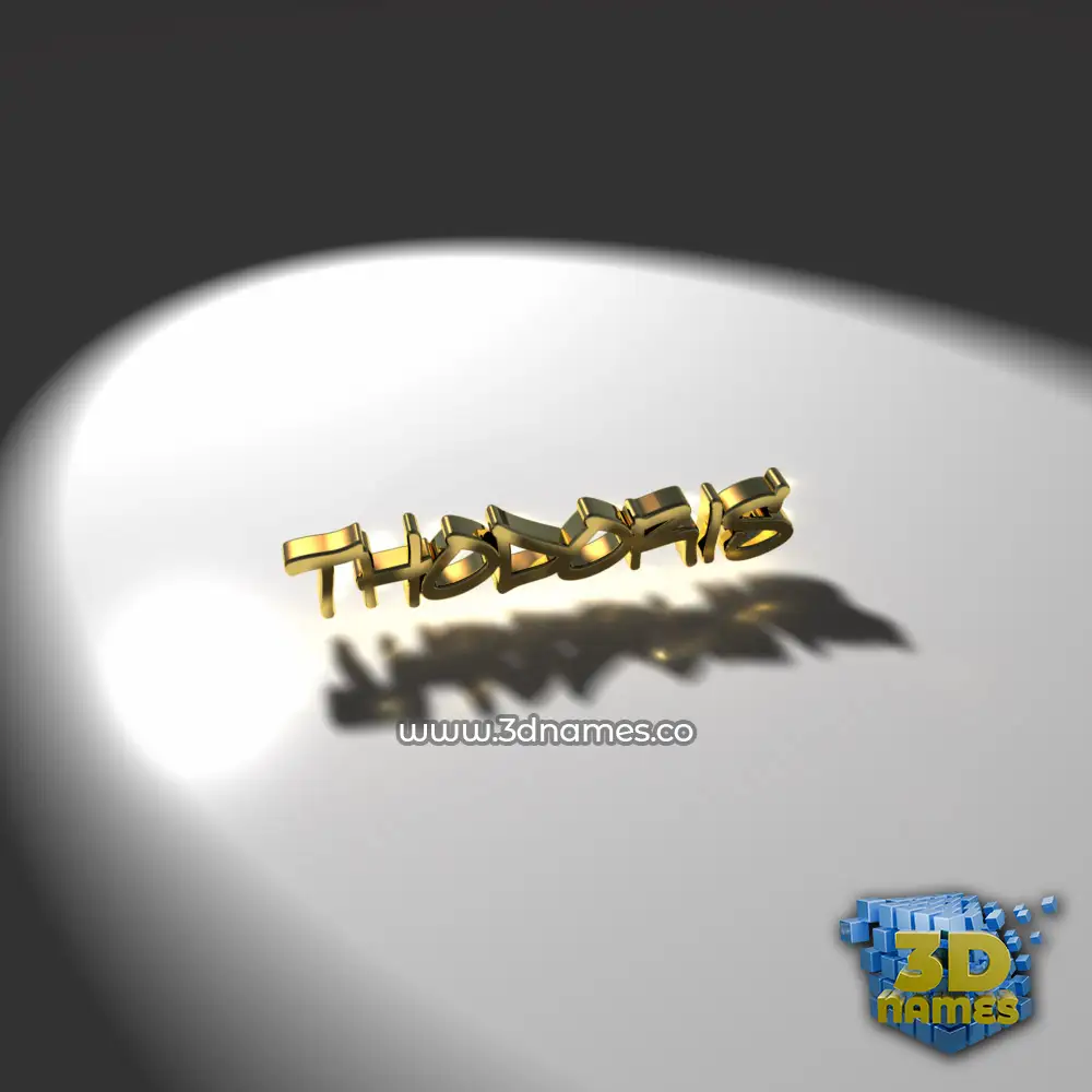 thodoris in Gold Shine style - 3D name wallpaper