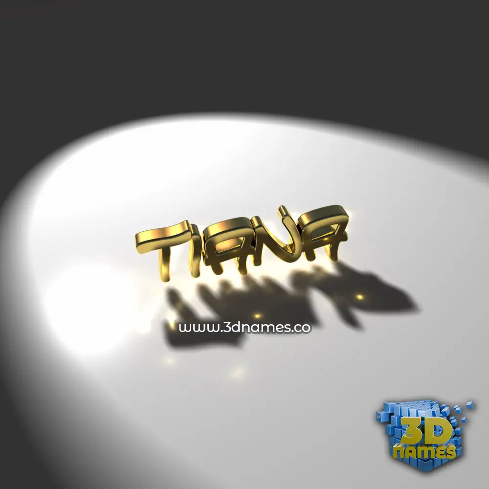 tiana in Gold Shine style - 3D name wallpaper