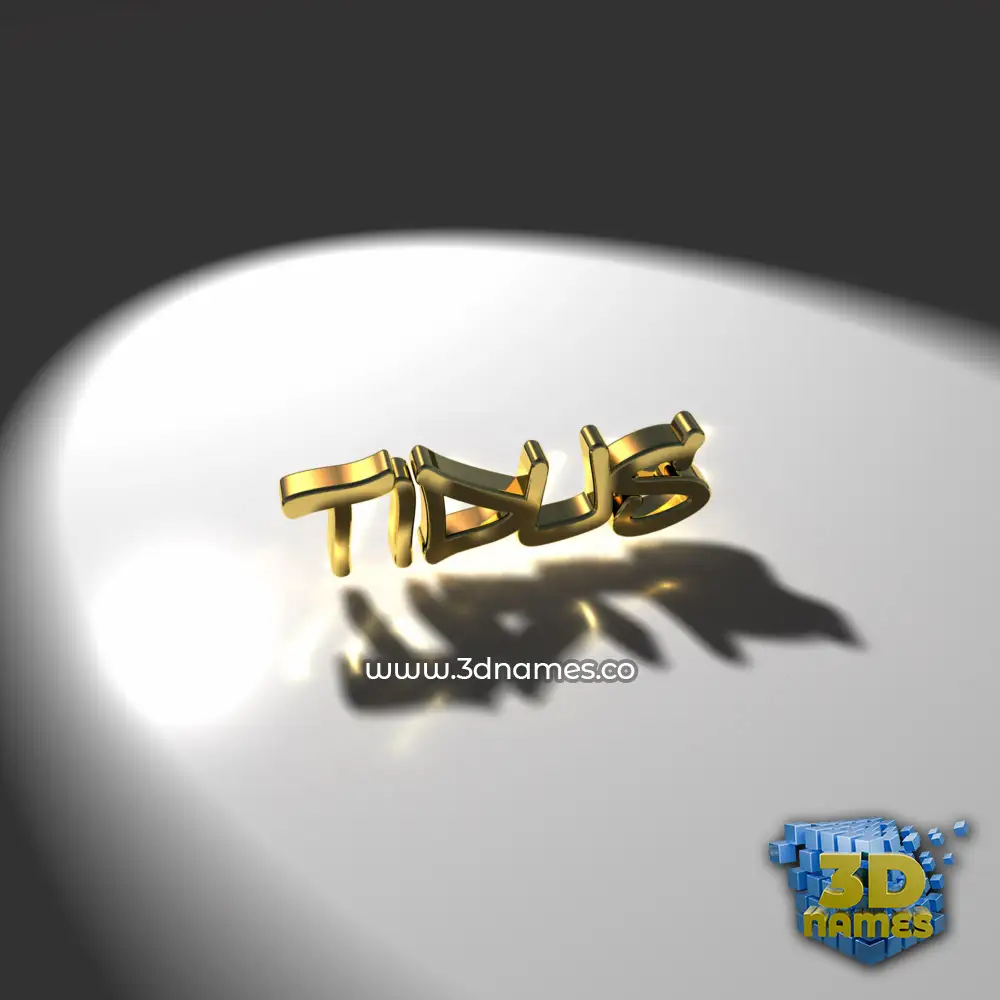 tidus in Gold Shine style - 3D name wallpaper
