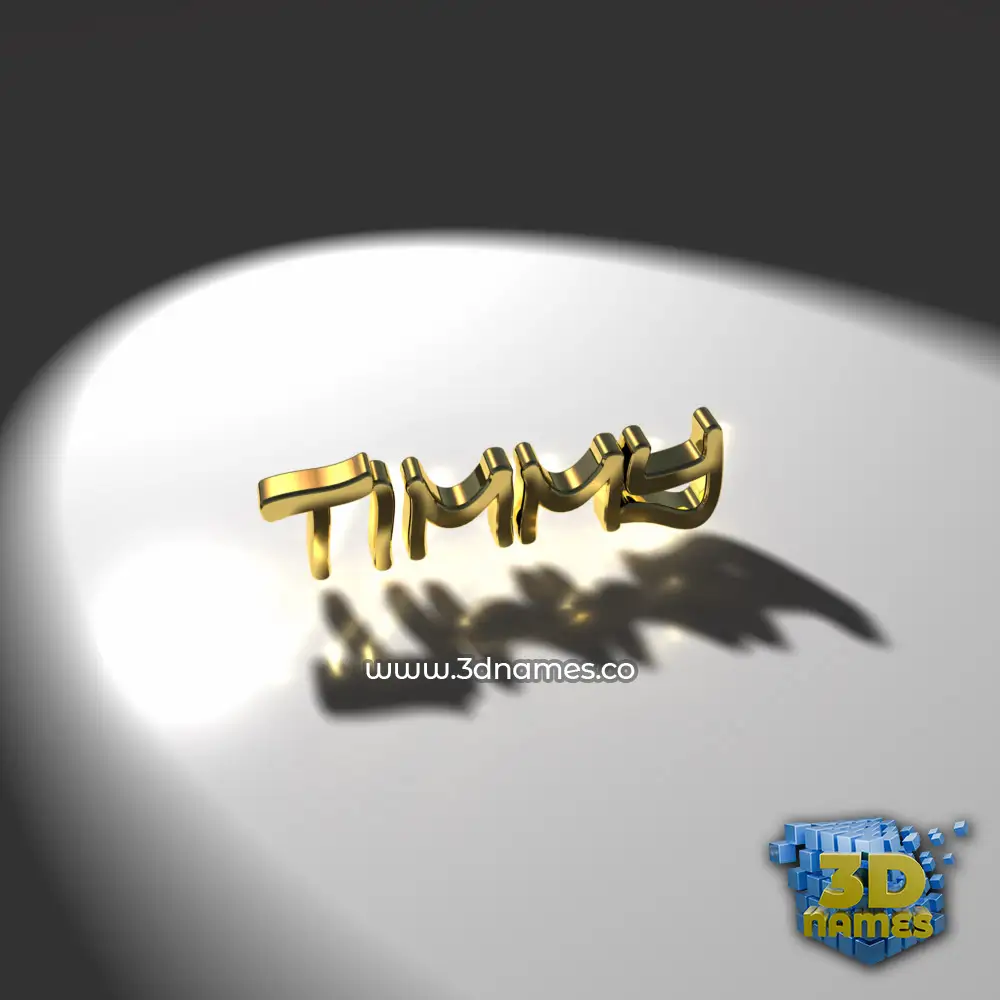 timmy in Gold Shine style - 3D name wallpaper