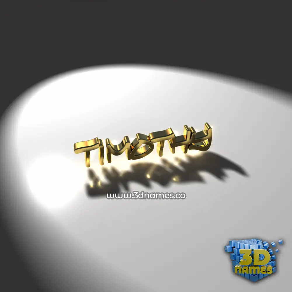 timothy in Gold Shine style - 3D name wallpaper