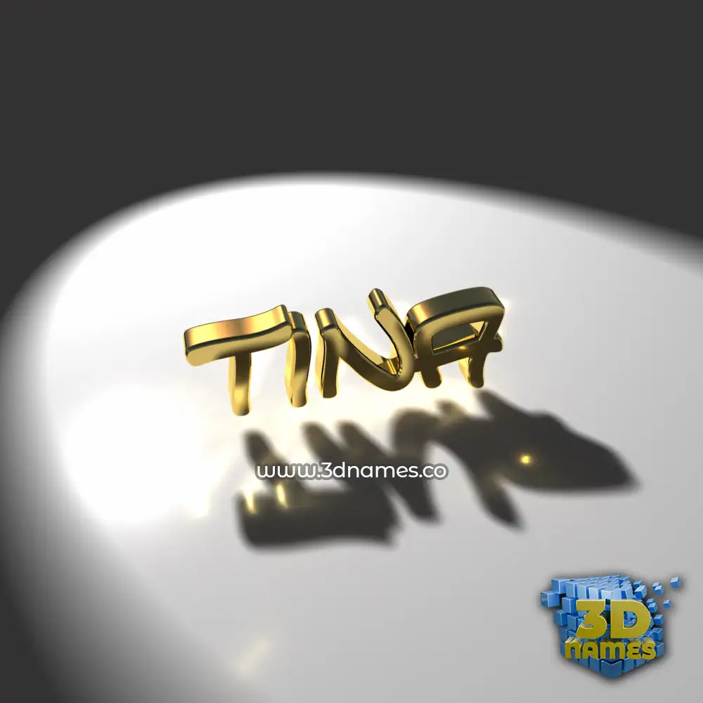 tina in Gold Shine style - 3D name wallpaper