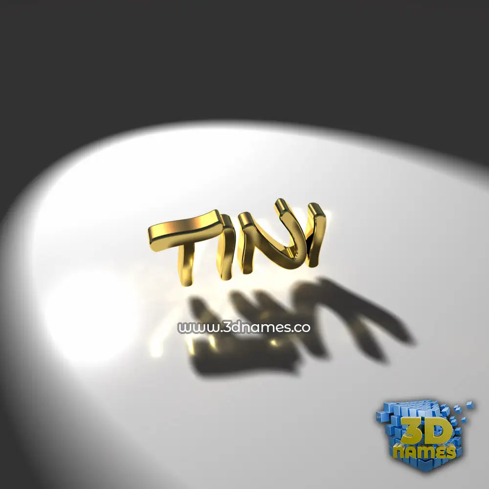 tini in Gold Shine style - 3D name wallpaper