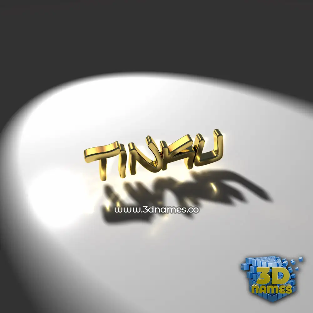 tinku in Gold Shine style - 3D name wallpaper