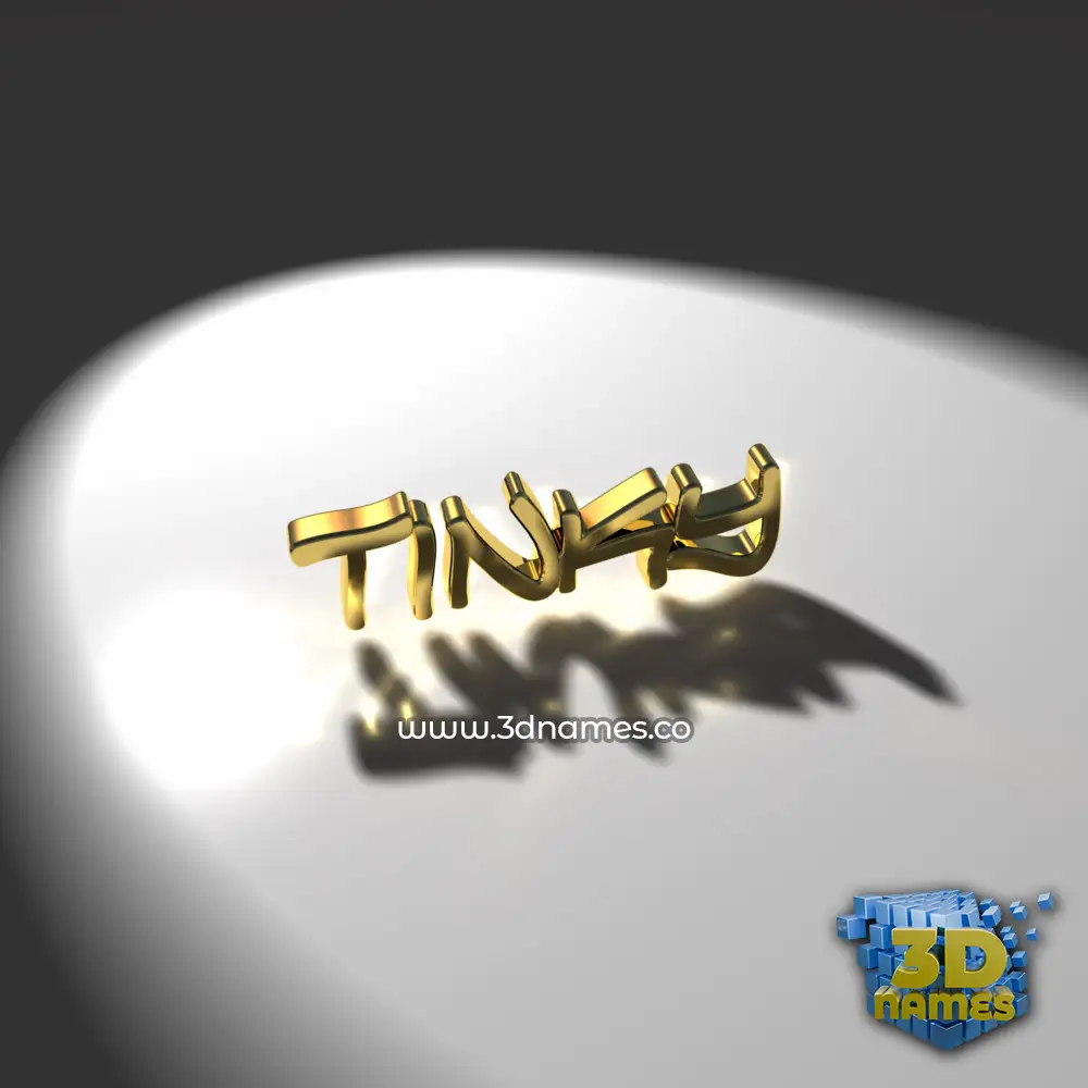 tinky in Gold Shine style - 3D name wallpaper