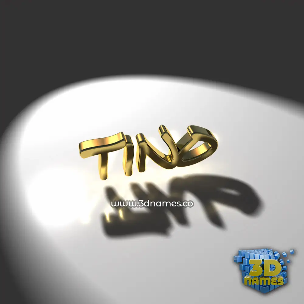 tino in Gold Shine style - 3D name wallpaper