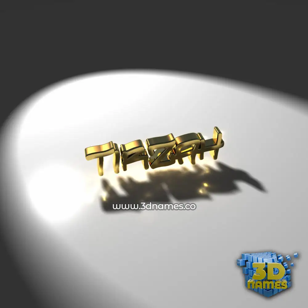 tirzah in Gold Shine style - 3D name wallpaper