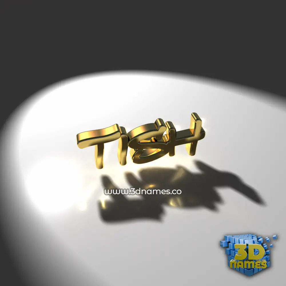 tish in Gold Shine style - 3D name wallpaper