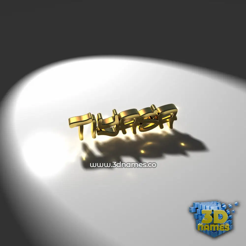 tiyasa in Gold Shine style - 3D name wallpaper