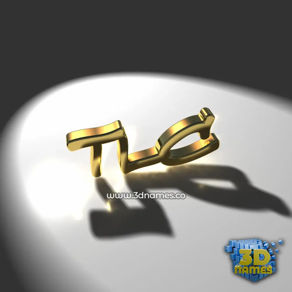 tlc in Gold Shine style - 3D name wallpaper