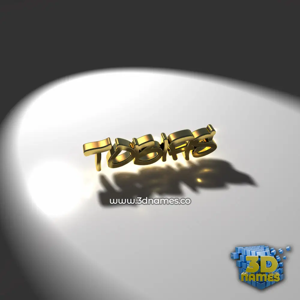 tobias in Gold Shine style - 3D name wallpaper