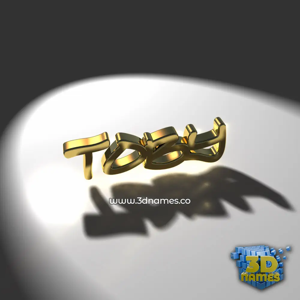 toby in Gold Shine style - 3D name wallpaper
