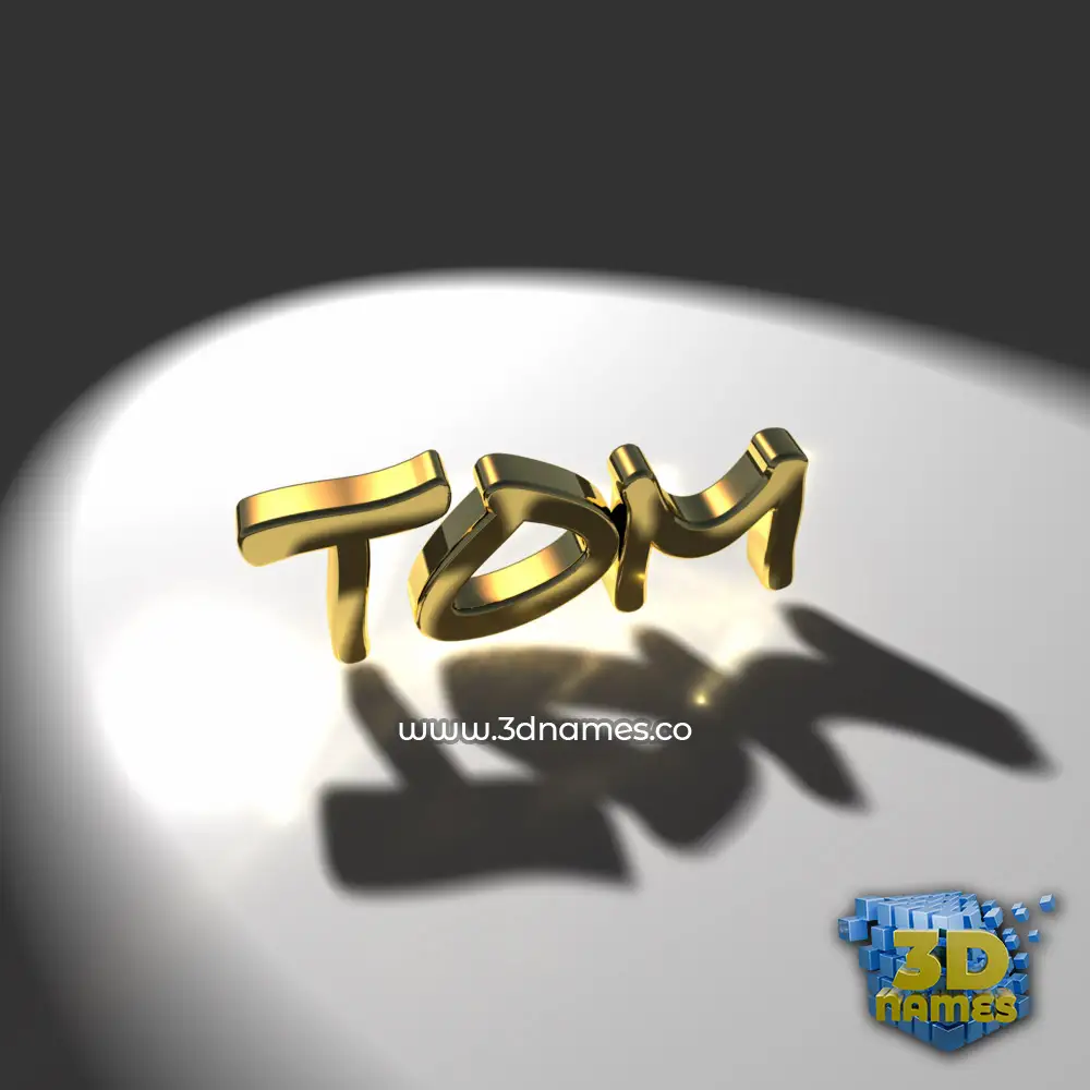 tom in Gold Shine style - 3D name wallpaper