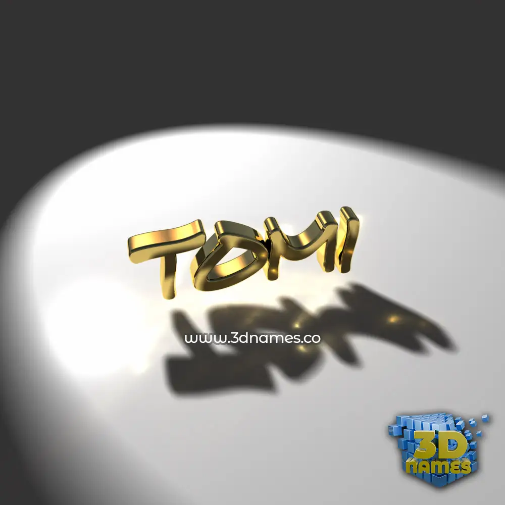 tomi in Gold Shine style - 3D name wallpaper