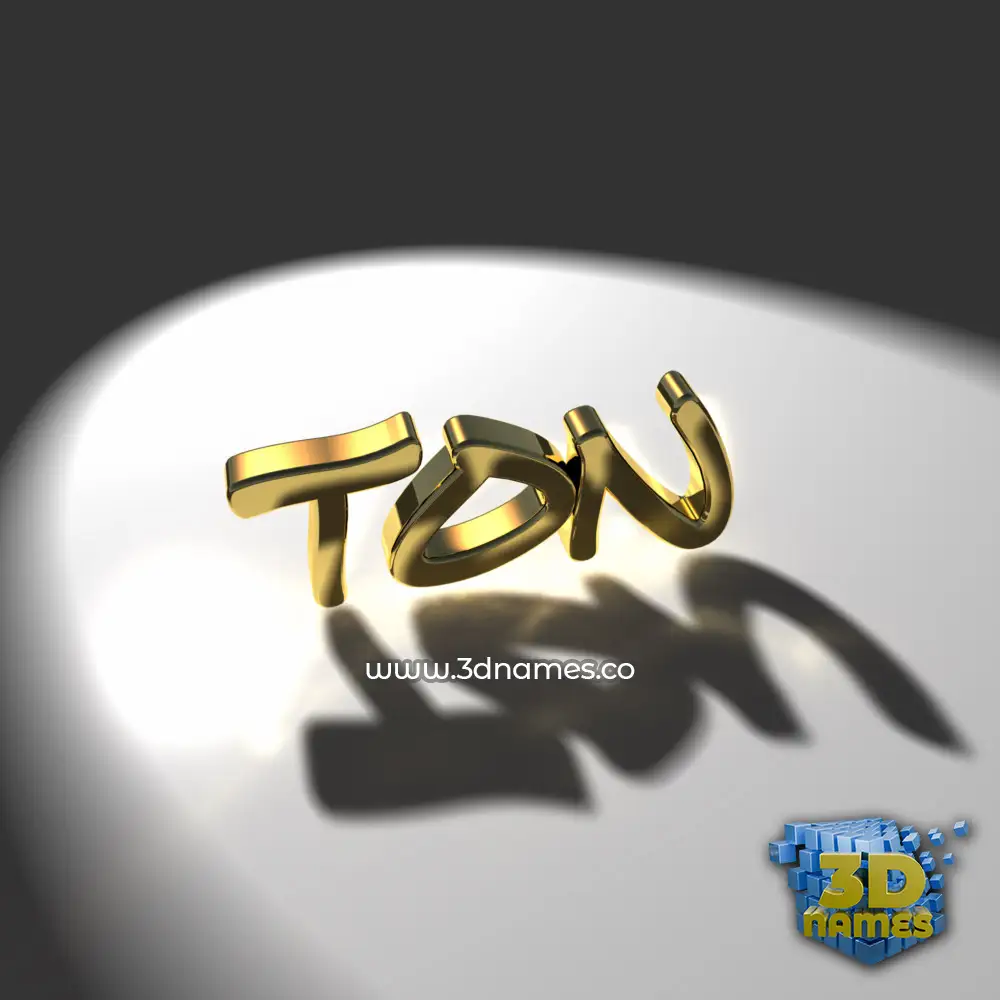 ton in Gold Shine style - 3D name wallpaper