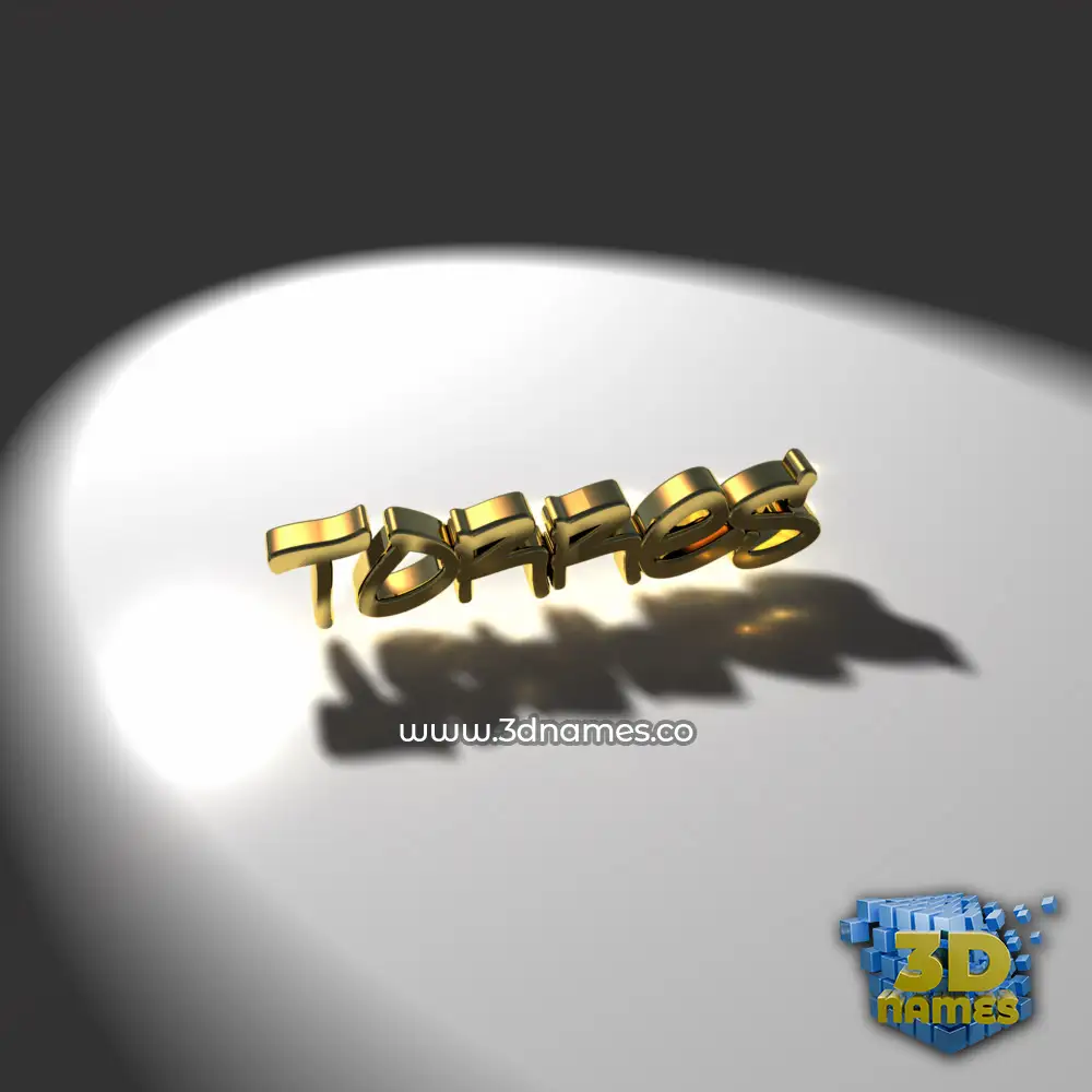 torres in Gold Shine style - 3D name wallpaper