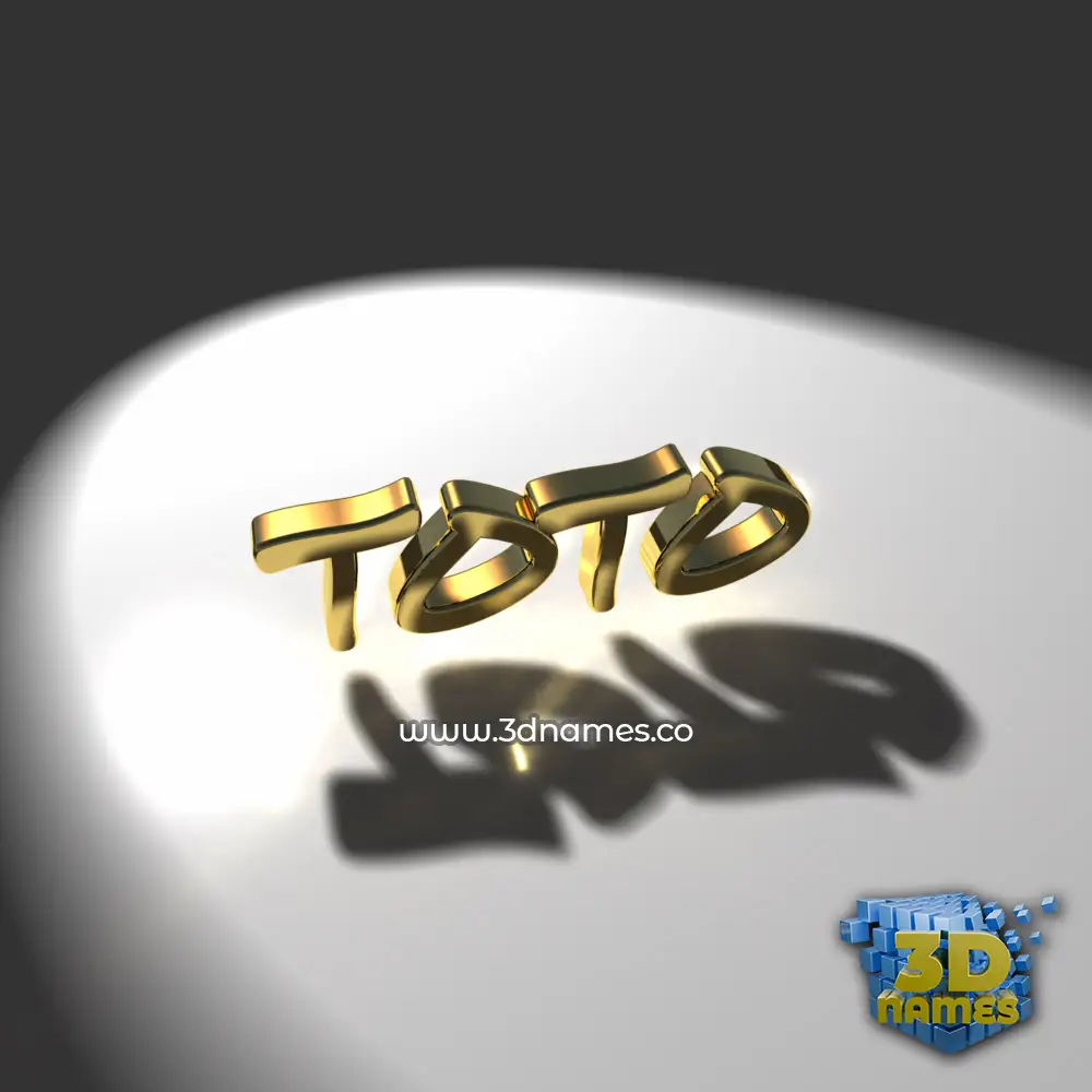 toto in Gold Shine style - 3D name wallpaper