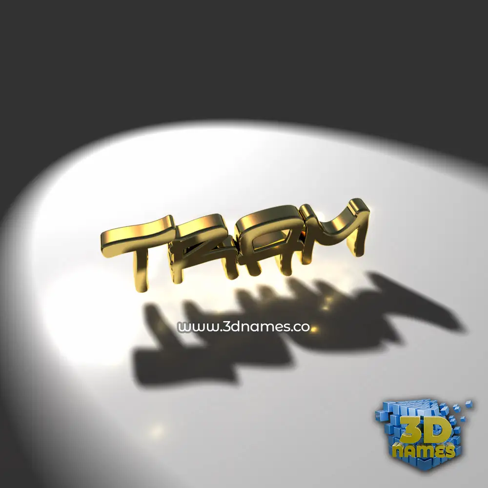tram in Gold Shine style - 3D name wallpaper