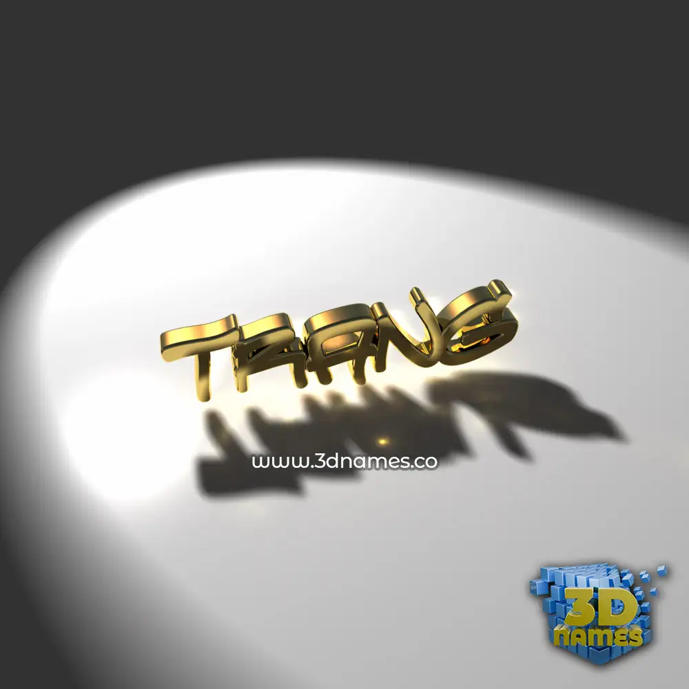 trang in Gold Shine style - 3D name wallpaper