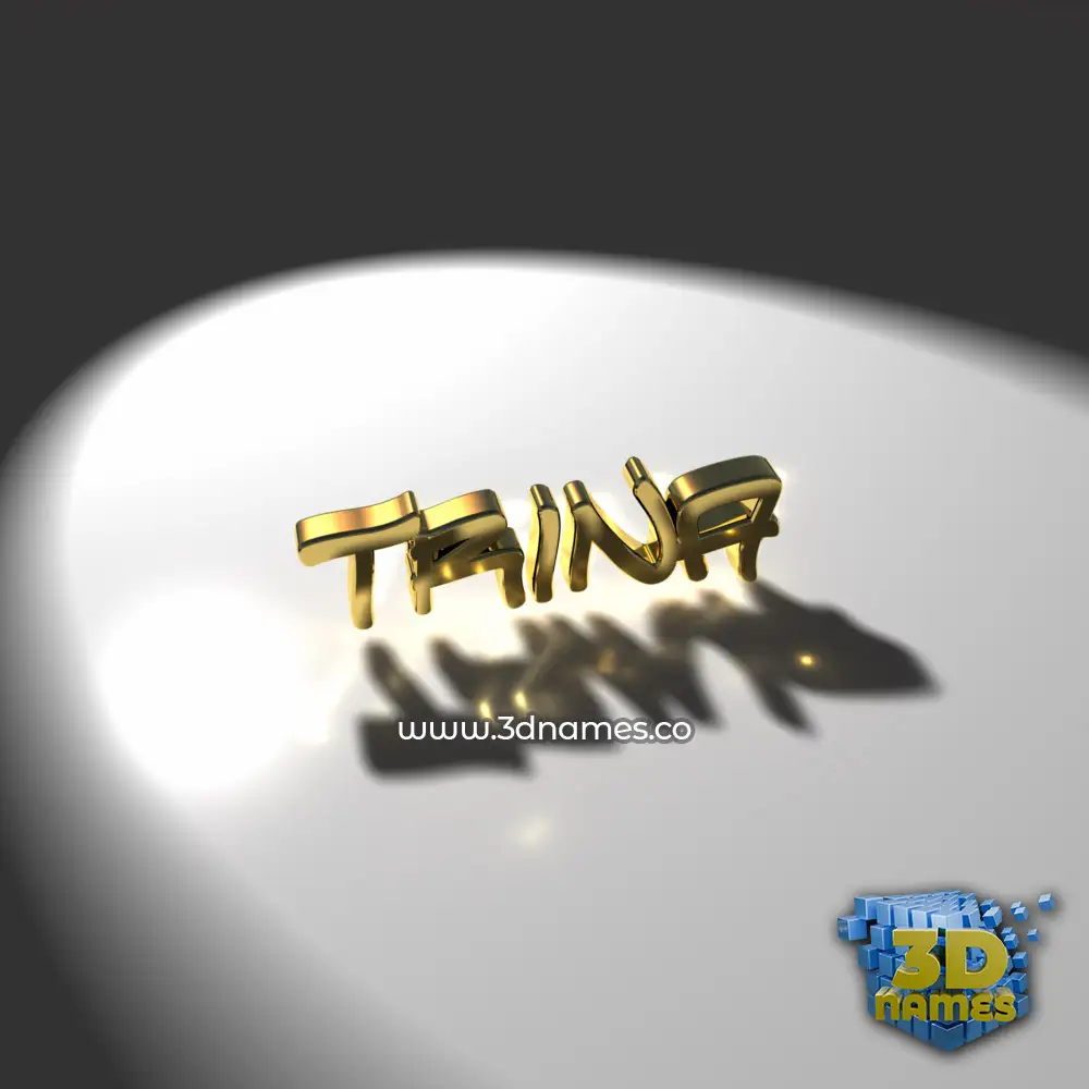 trina in Gold Shine style - 3D name wallpaper