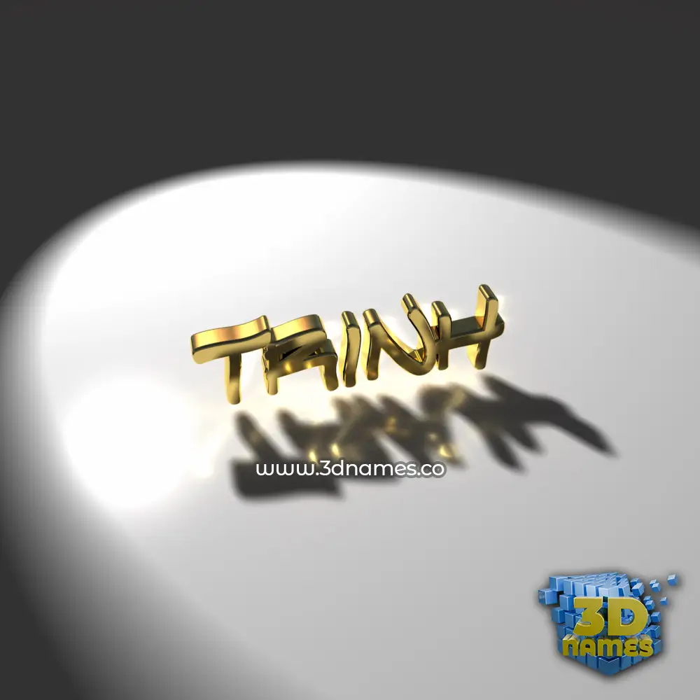 trinh in Gold Shine style - 3D name wallpaper