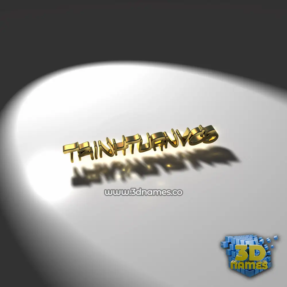 trinhtuanvcb in Gold Shine style - 3D name wallpaper