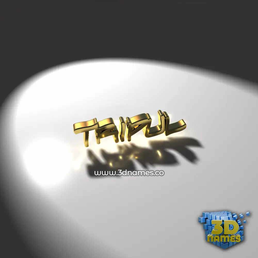 tripul in Gold Shine style - 3D name wallpaper