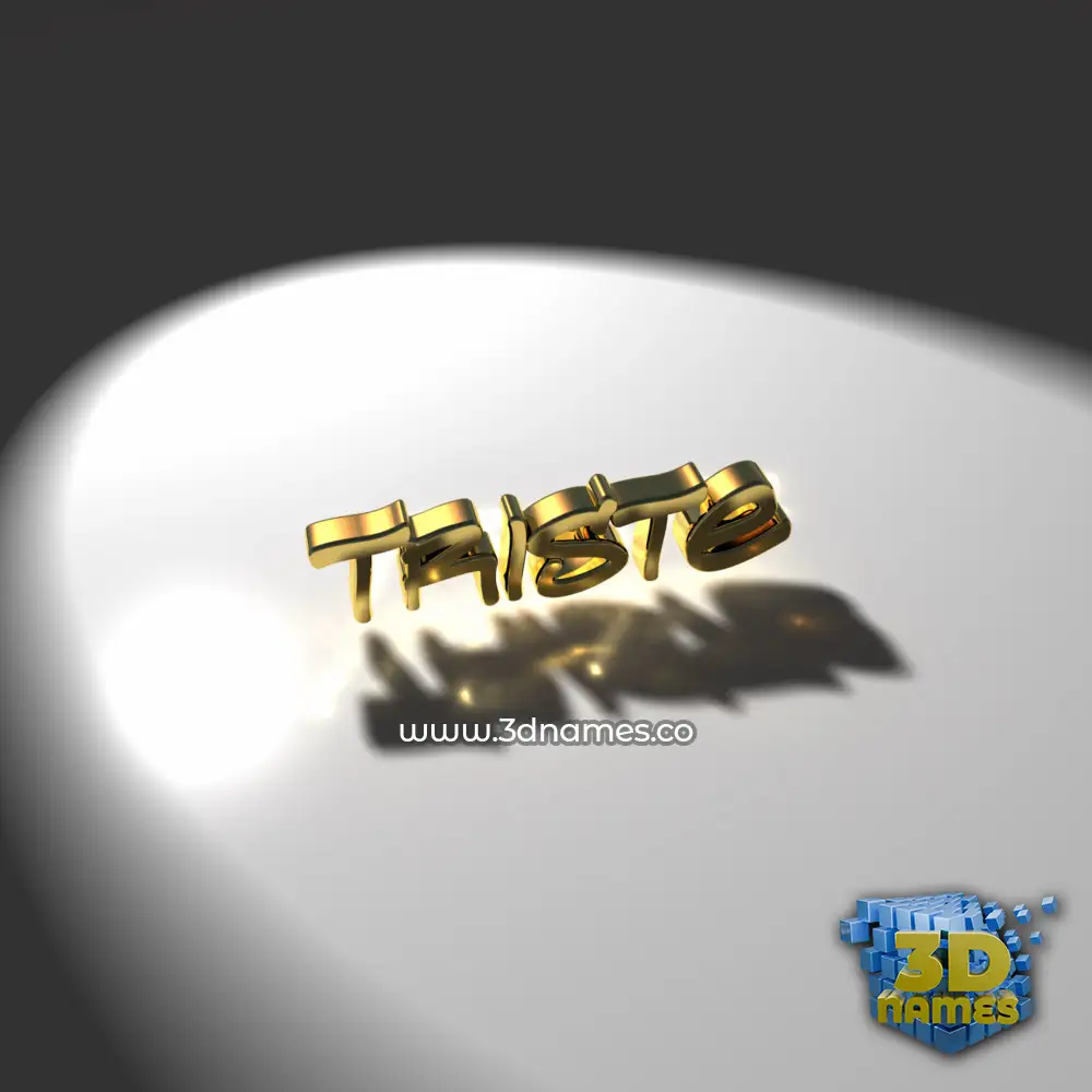 triste in Gold Shine style - 3D name wallpaper