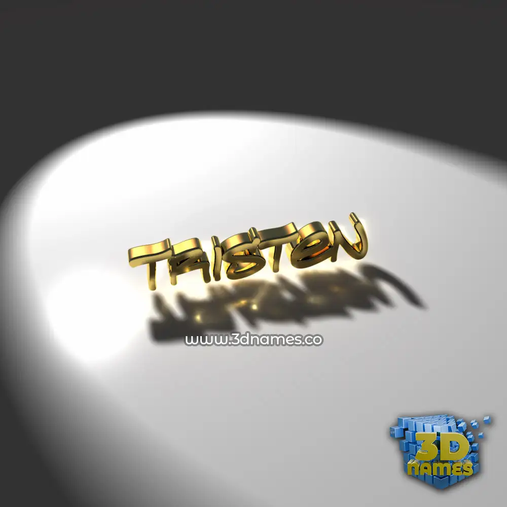 tristen in Gold Shine style - 3D name wallpaper