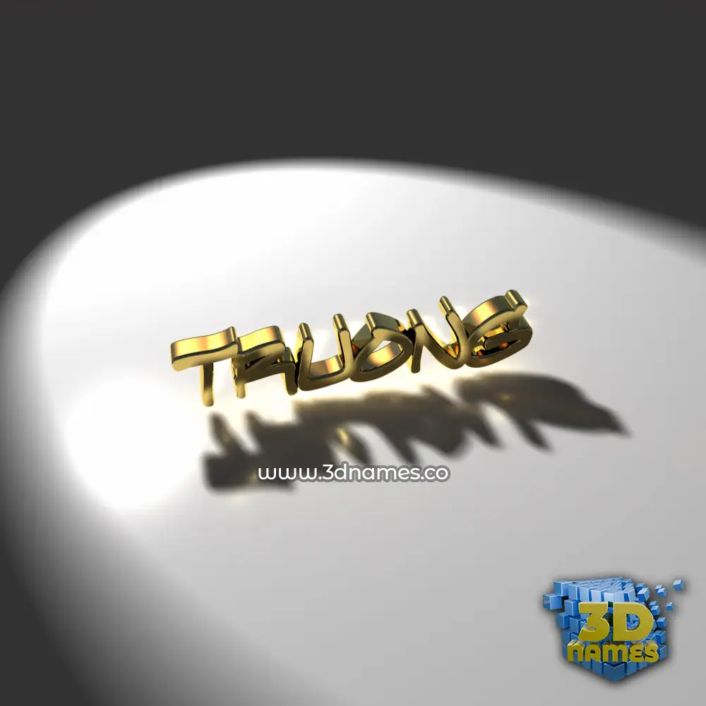 truong in Gold Shine style - 3D name wallpaper