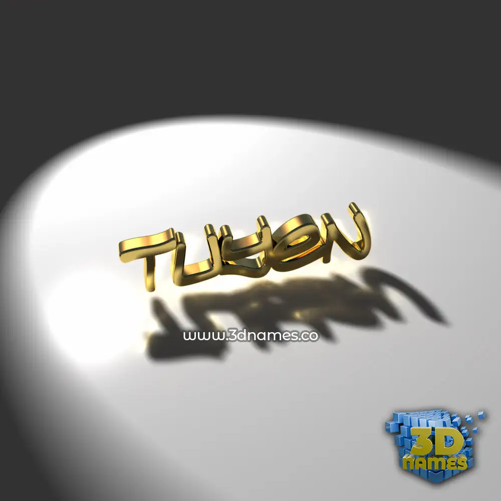tuyen in Gold Shine style - 3D name wallpaper