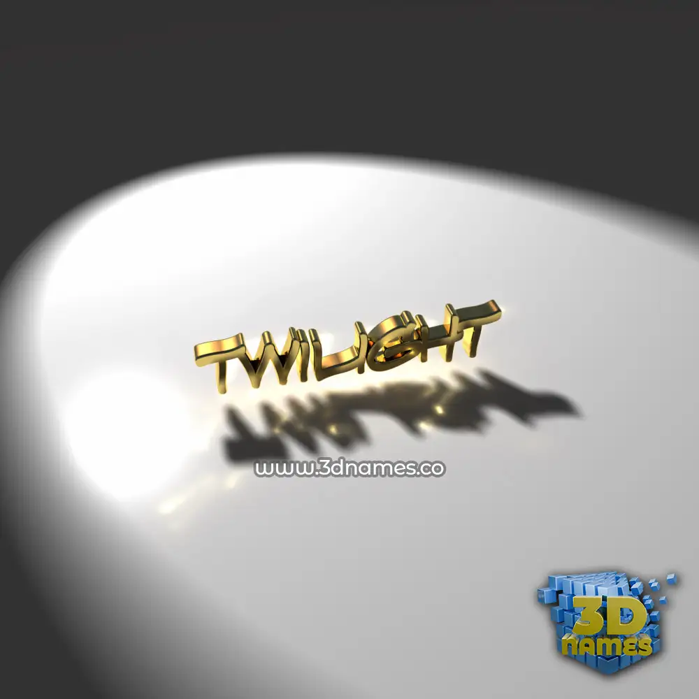 twilight in Gold Shine style - 3D name wallpaper