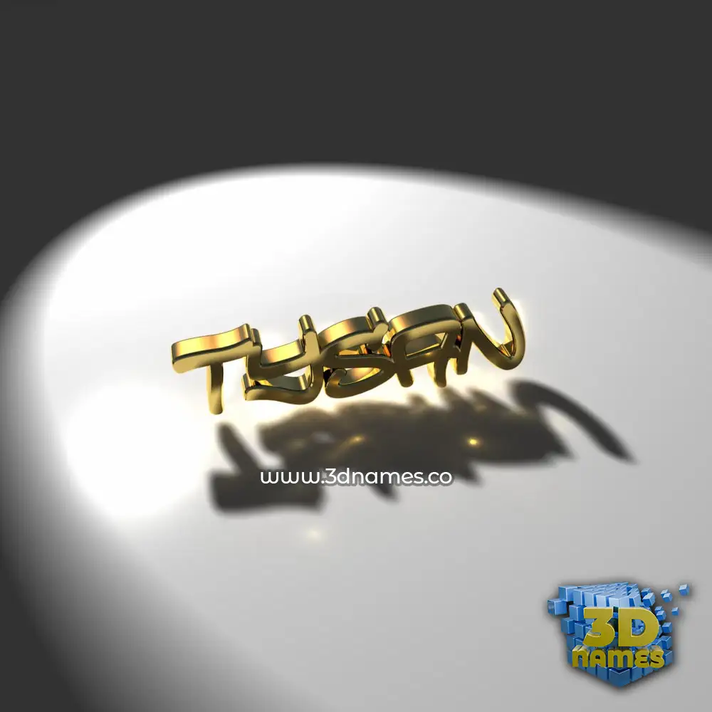tysan in Gold Shine style - 3D name wallpaper