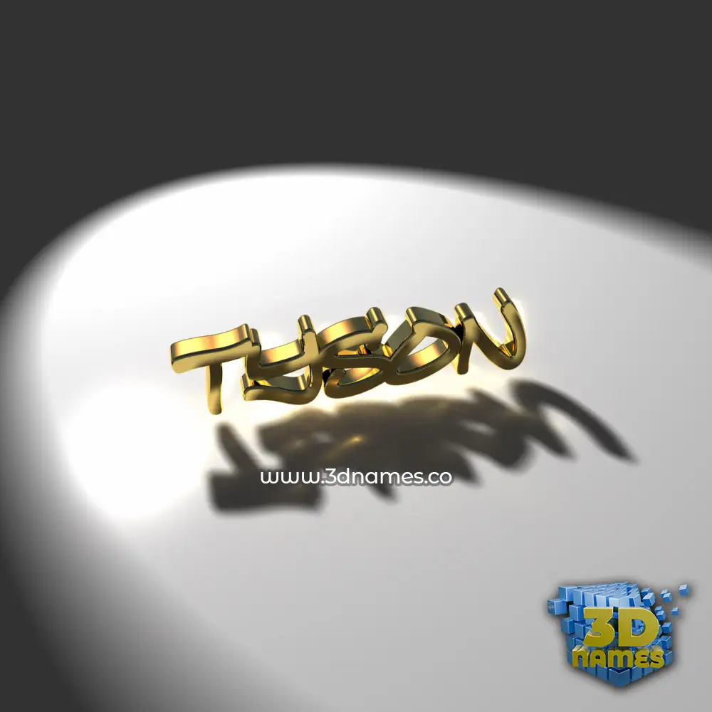 tyson in Gold Shine style - 3D name wallpaper