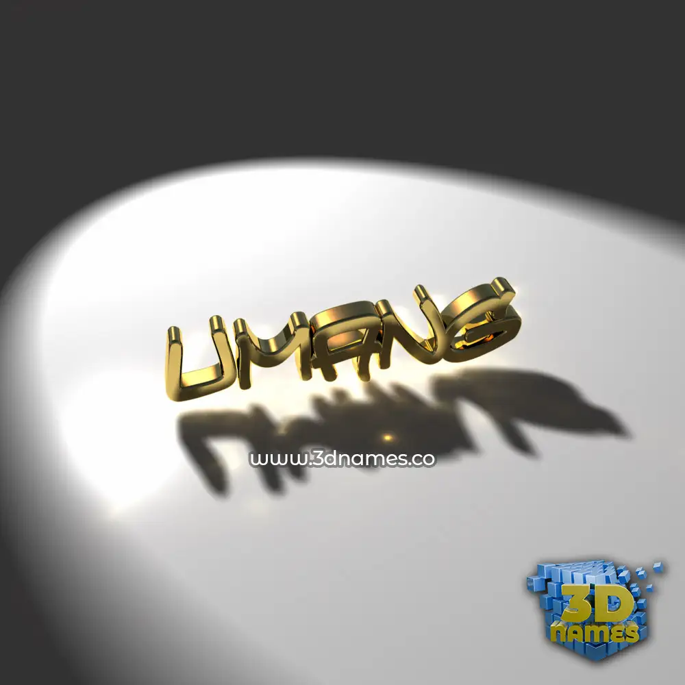 umang in Gold Shine style - 3D name wallpaper