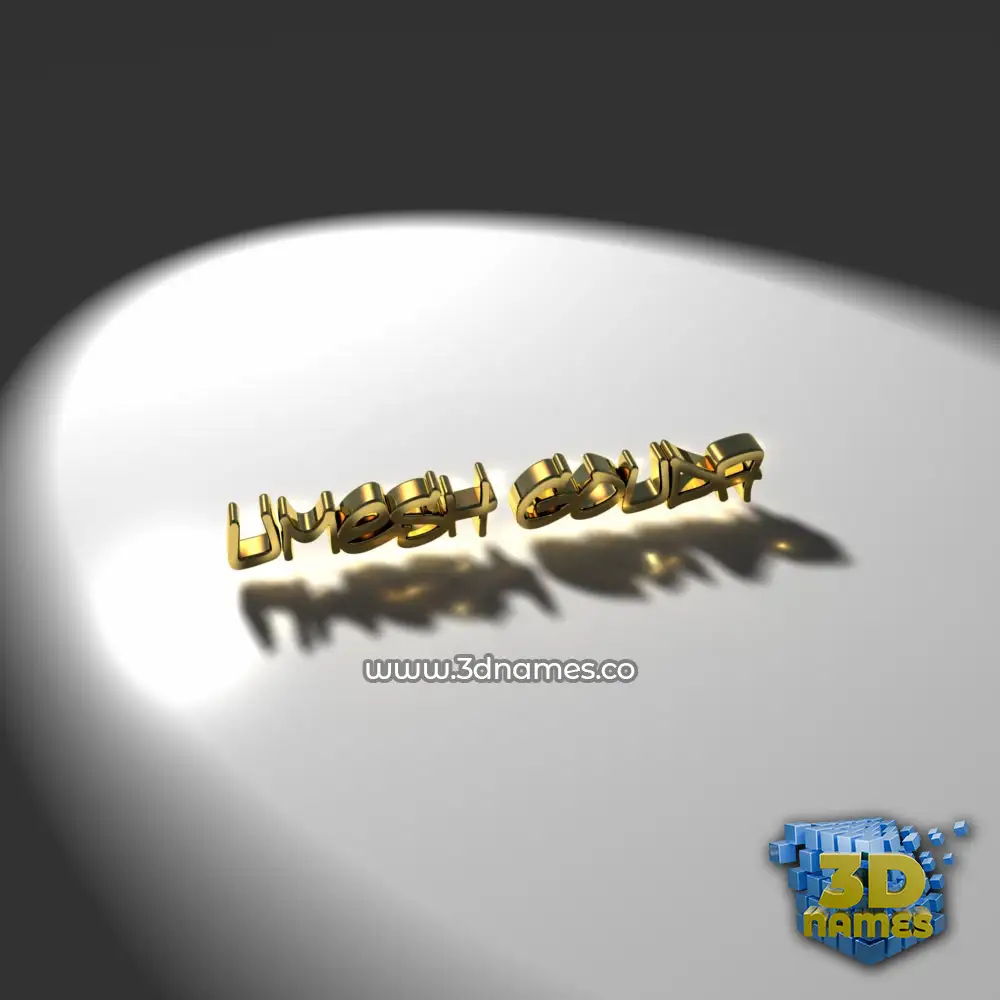 umesh gouda in Gold Shine style - 3D name wallpaper