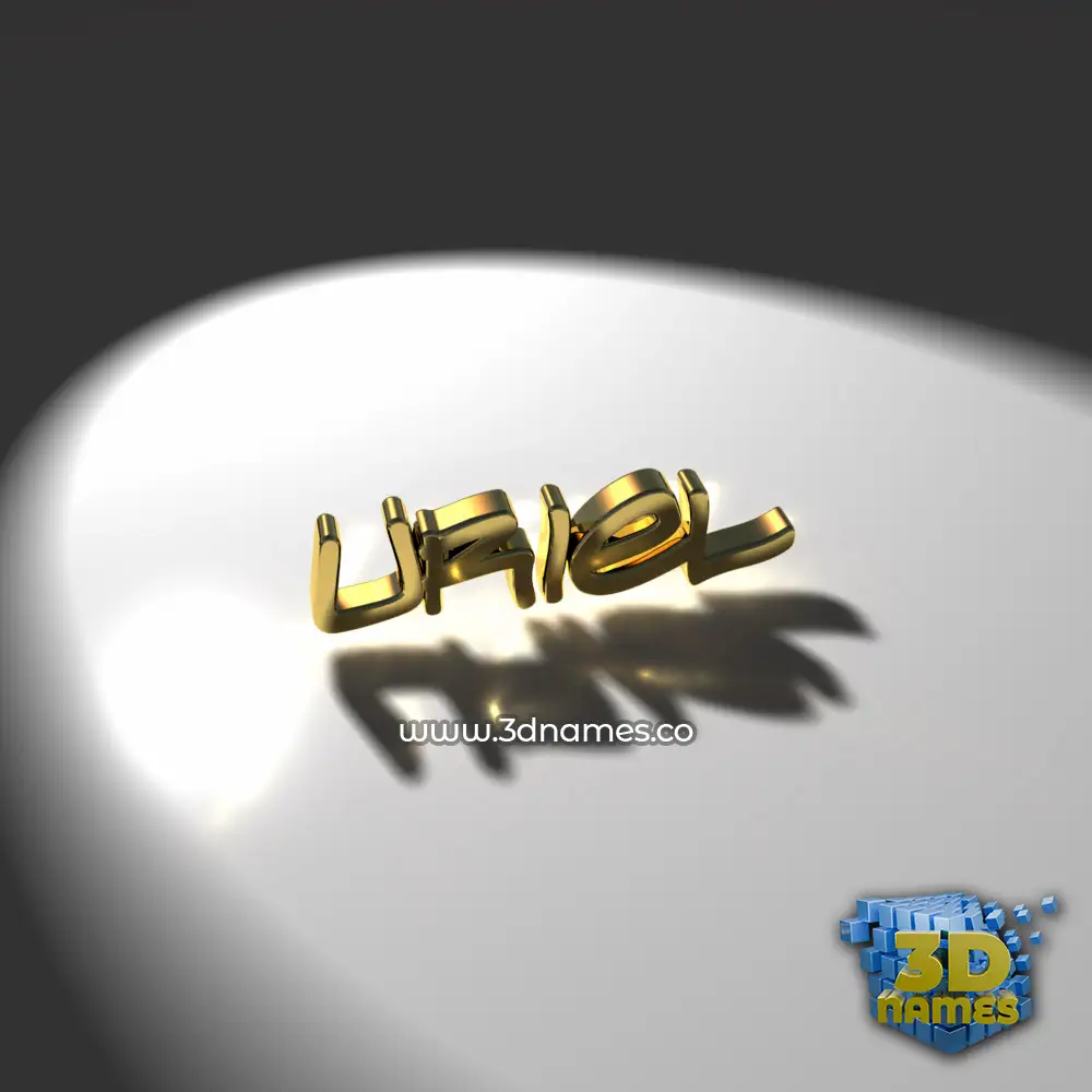 uriel in Gold Shine style - 3D name wallpaper
