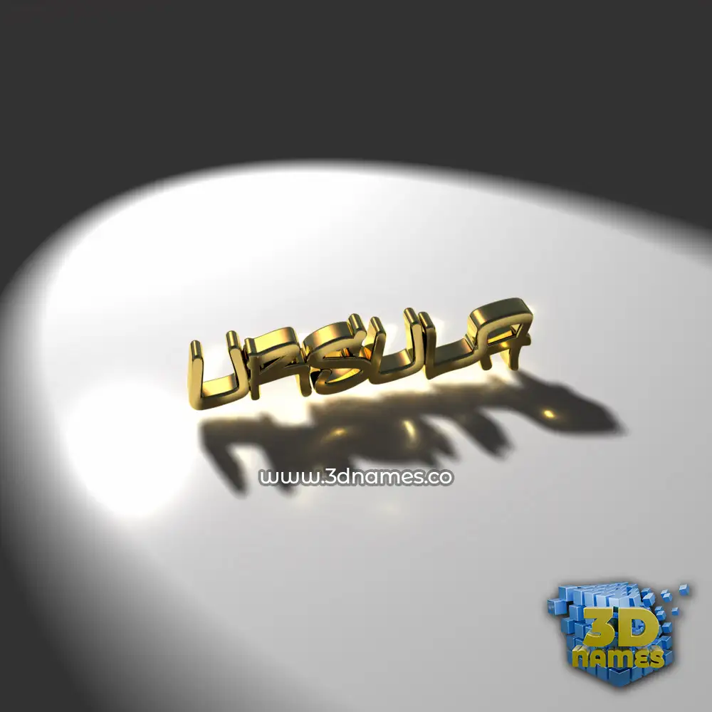 ursula in Gold Shine style - 3D name wallpaper