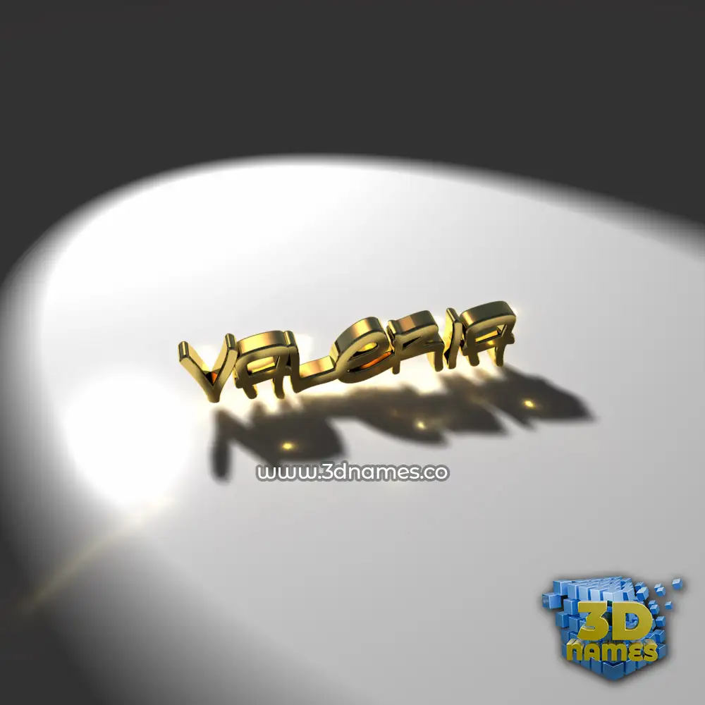 valeria in Gold Shine style - 3D name wallpaper