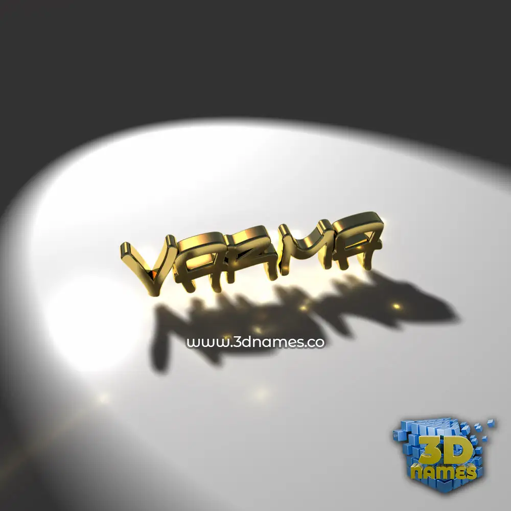 varma in Gold Shine style - 3D name wallpaper
