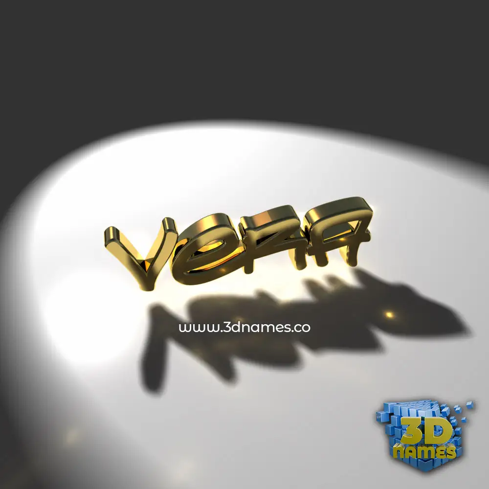 vera in Gold Shine style - 3D name wallpaper