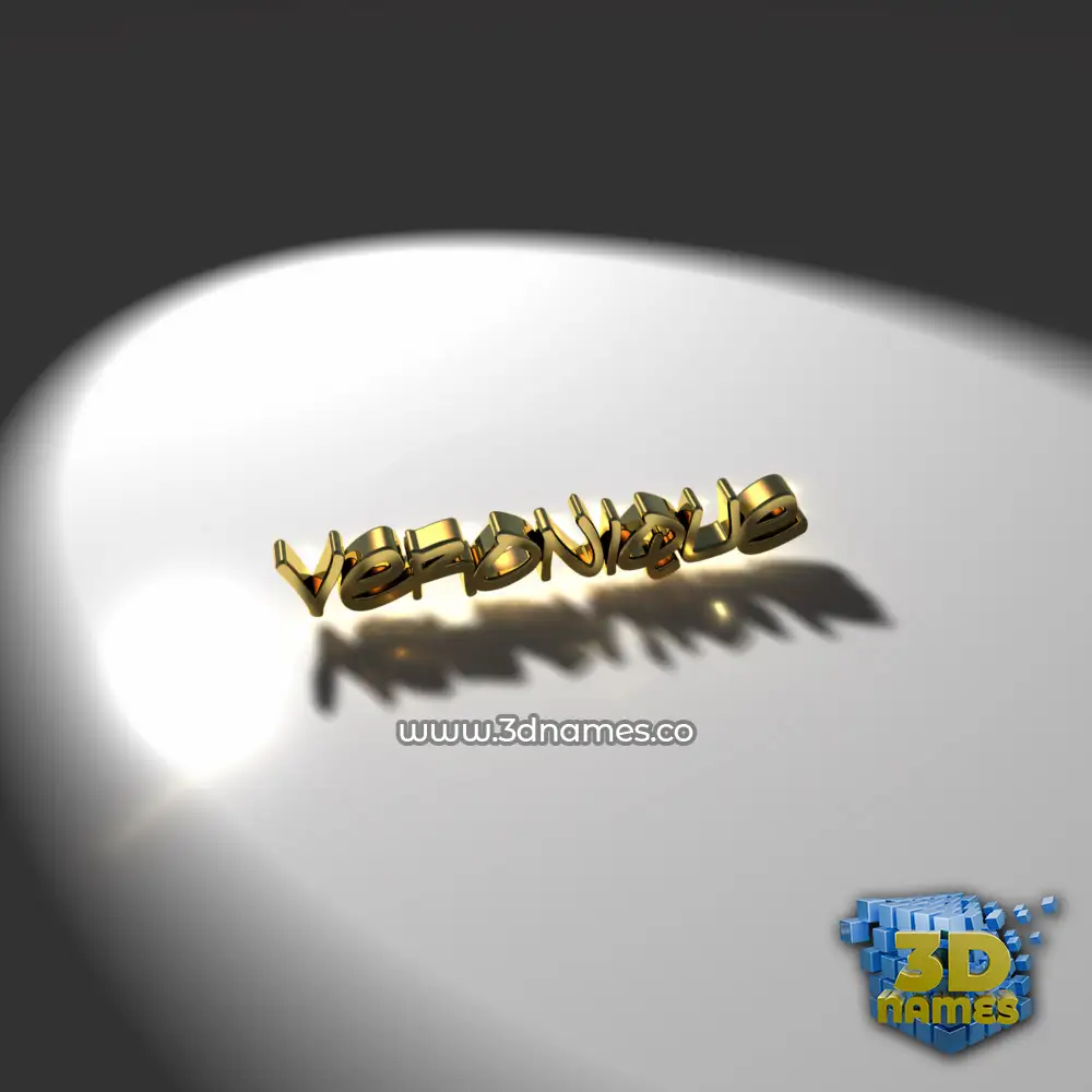 veronique in Gold Shine style - 3D name wallpaper