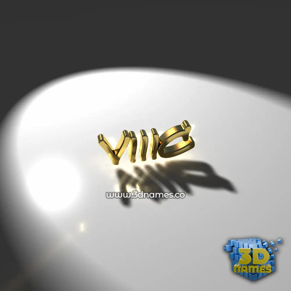 viiic in Gold Shine style - 3D name wallpaper