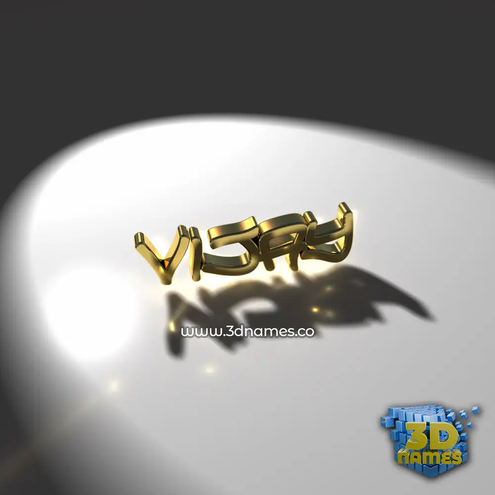 vijay in Gold Shine style - 3D name wallpaper