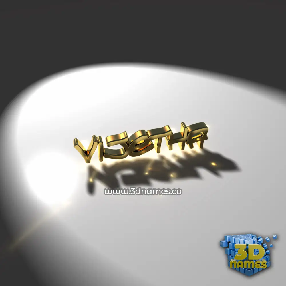 vijetha in Gold Shine style - 3D name wallpaper
