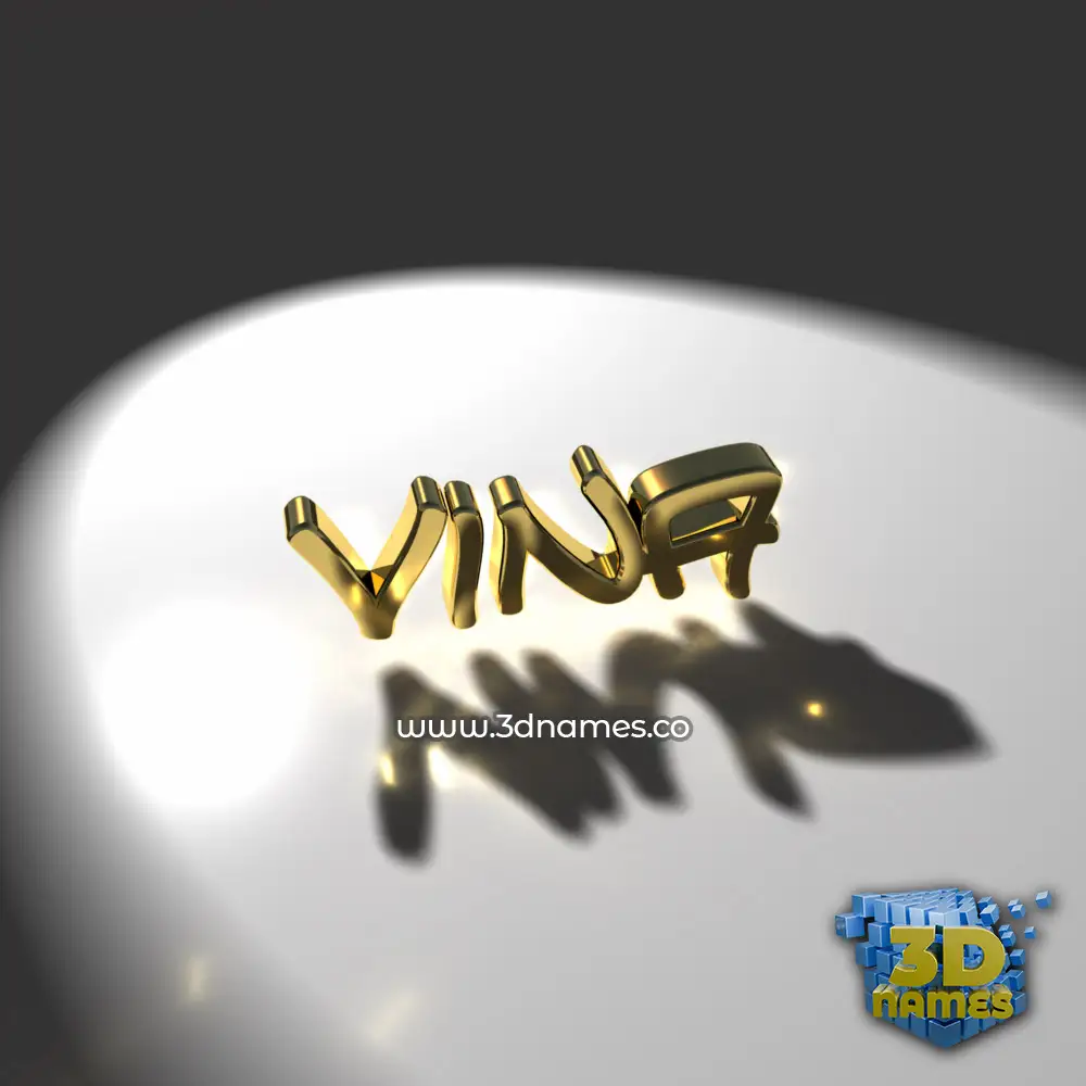 vina in Gold Shine style - 3D name wallpaper