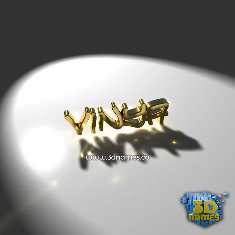 vinya in Gold Shine style - 3D name wallpaper